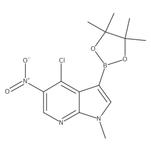 4-Chloro-1-methyl-5-nitro-3-(4,4,5,5-tetramethyl-1,3,2-dioxaborolan-2-YL)-1H-pyrrolo[2,3-B]pyridine结构式