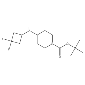 tert-Butyl 4-((3,3-difluorocyclobutyl)amino)piperidine-1-carboxylate结构式