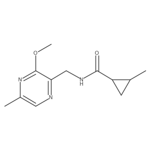 N-[(3-methoxy-5-methylpyrazin-2-yl)methyl]-2-methylcyclopropane-1-carboxamide Structure
