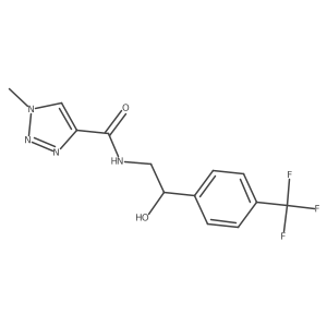 N-(2-hydroxy-2-(4-(trifluoromethyl)phenyl)ethyl)-1-methyl-1H-1,2,3-triazole-4-carboxamide结构式
