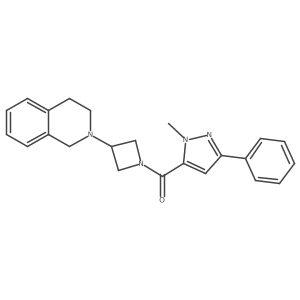 (3-(3,4-dihydroisoquinolin-2(1H)-yl)azetidin-1-yl)(1-methyl-3-phenyl-1H-pyrazol-5-yl)methanone Structure