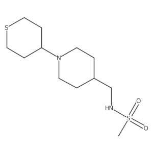 N-((1-(tetrahydro-2H-thiopyran-4-yl)piperidin-4-yl)methyl)methanesulfonamide Structure