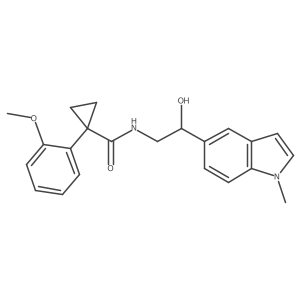 N-(2-hydroxy-2-(1-methyl-1H-indol-5-yl)ethyl)-1-(2-methoxyphenyl)cyclopropanecarboxamide结构式