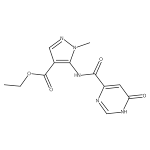 ethyl 5-(6-hydroxypyrimidine-4-carboxamido)-1-methyl-1H-pyrazole-4-carboxylate Structure