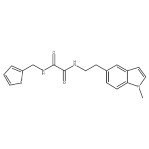 N1-(2-(1-methyl-1H-indol-5-yl)ethyl)-N2-(thiophen-2-ylmethyl)oxalamide结构式