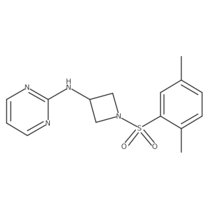 N-(1-((2,5-dimethylphenyl)sulfonyl)azetidin-3-yl)pyrimidin-2-amine Structure