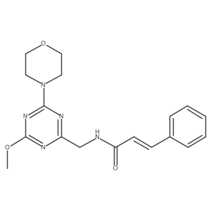 N-((4-methoxy-6-morpholino-1,3,5-triazin-2-yl)methyl)cinnamamide结构式
