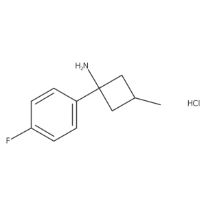 1-(4-Fluorophenyl)-3-methylcyclobutan-1-amine hcl结构式