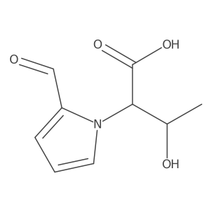 2-(2-Formyl-1H-pyrrol-1-yl)-3-hydroxybutanoic acid Structure