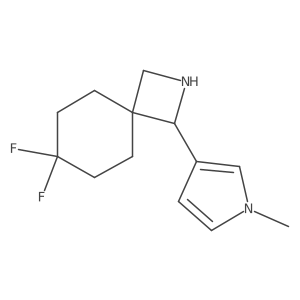 7,7-Difluoro-1-(1-methyl-1H-pyrrol-3-yl)-2-azaspiro[3.5]nonane结构式