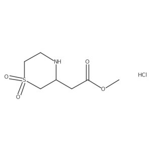 Methyl 2-(1,1-dioxo-1lambda6-thiomorpholin-3-yl)acetate hydrochloride Structure