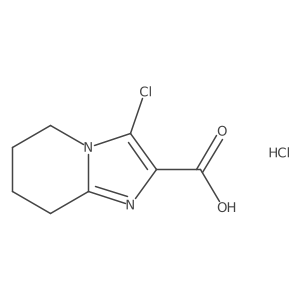 3-Chloro-5,6,7,8-tetrahydroimidazo[1,2-a]pyridine-2-carboxylic acid hydrochloride Structure