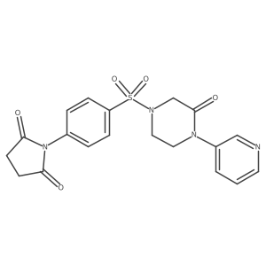 1-(4-{[3-Oxo-4-(pyridin-3-yl)piperazin-1-yl]sulfonyl}phenyl)pyrrolidine-2,5-dione Structure