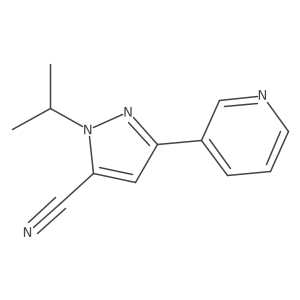 1-isopropyl-3-(pyridin-3-yl)-1H-pyrazole-5-carbonitrile Structure