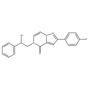 2-(4-fluorophenyl)-5-(2-hydroxy-2-phenylethyl)pyrazolo[1,5-a]pyrazin-4(5H)-one Structure