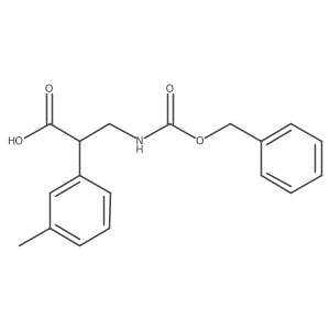 3-{[(Benzyloxy)carbonyl]amino}-2-(3-methylphenyl)propanoic acid Structure