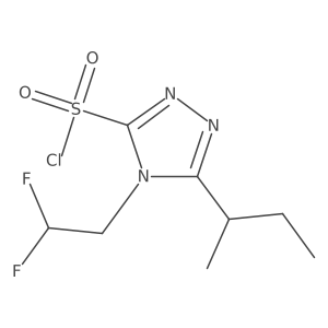 5-(butan-2-yl)-4-(2,2-difluoroethyl)-4H-1,2,4-triazole-3-sulfonyl chloride Structure
