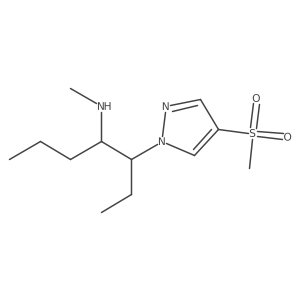 [3-(4-methanesulfonyl-1H-pyrazol-1-yl)heptan-4-yl](methyl)amine结构式