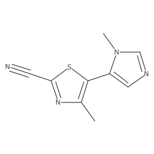 4-methyl-5-(1-methyl-1H-imidazol-5-yl)-1,3-thiazole-2-carbonitrile Structure
