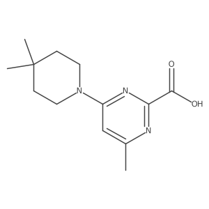 4-(4,4-Dimethylpiperidin-1-yl)-6-methylpyrimidine-2-carboxylic acid Structure