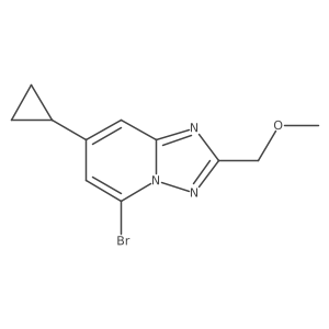 5-Bromo-7-cyclopropyl-2-(methoxymethyl)-[1,2,4]triazolo[1,5-a]pyridine结构式