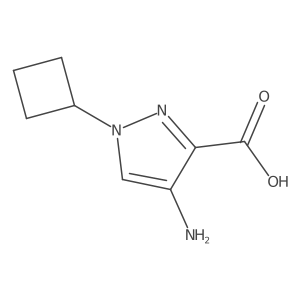 4-amino-1-cyclobutyl-1H-pyrazole-3-carboxylic acid Structure