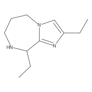 2,9-diethyl-5H,6H,7H,8H,9H-imidazo[1,2-a][1,4]diazepine结构式