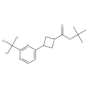 Tert-butyl 3-[2-(trichloromethyl)pyrimidin-4-yl]azetidine-1-carboxylate Structure