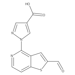 1-{2-formylthieno[3,2-c]pyridin-4-yl}-1H-pyrazole-4-carboxylic acid Structure