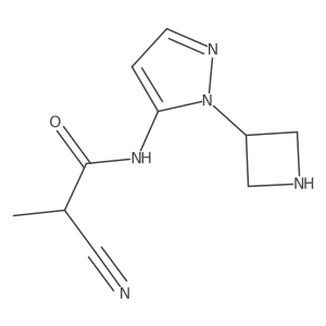N-[1-(azetidin-3-yl)-1H-pyrazol-5-yl]-2-cyano-2-methylacetamide结构式