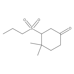 4,4-Dimethyl-3-(propane-1-sulfonyl)cyclohexan-1-one结构式