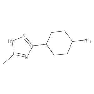 (1r,4r)-4-(5-methyl-1H-1,2,4-triazol-3-yl)cyclohexan-1-amine结构式