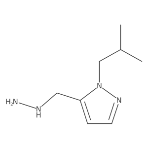 5-(hydrazinylmethyl)-1-(2-methylpropyl)-1H-pyrazole结构式