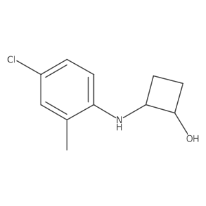 trans-2-[(4-Chloro-2-methylphenyl)amino]cyclobutan-1-ol结构式