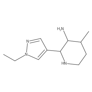 2-(1-ethyl-1H-pyrazol-4-yl)-4-methylpiperidin-3-amine结构式