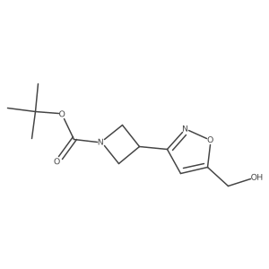 Tert-butyl 3-[5-(hydroxymethyl)-1,2-oxazol-3-yl]azetidine-1-carboxylate结构式