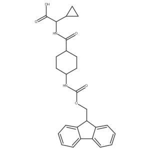 2-cyclopropyl-2-{[4-({[(9H-fluoren-9-yl)methoxy]carbonyl}amino)cyclohexyl]formamido}acetic acid结构式