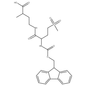 4-[2-({[(9H-fluoren-9-yl)methoxy]carbonyl}amino)-4-methanesulfonylbutanamido]-2-methylbutanoic acid结构式