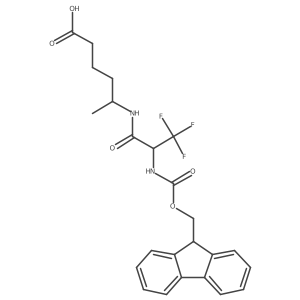 5-[2-({[(9H-fluoren-9-yl)methoxy]carbonyl}amino)-3,3,3-trifluoropropanamido]hexanoic acid Structure