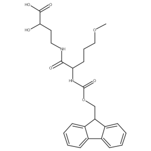 4-[2-({[(9H-fluoren-9-yl)methoxy]carbonyl}amino)-5-methoxypentanamido]-2-hydroxybutanoic acid结构式