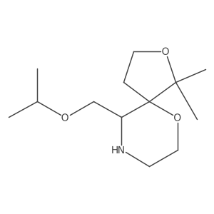 1,1-Dimethyl-10-[(propan-2-yloxy)methyl]-2,6-dioxa-9-azaspiro[4.5]decane结构式