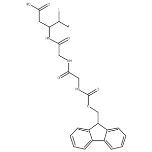 3-{2-[2-({[(9H-fluoren-9-yl)methoxy]carbonyl}amino)acetamido]acetamido}-4,4-difluorobutanoic acid结构式