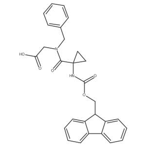 2-{N-benzyl-1-[1-({[(9H-fluoren-9-yl)methoxy]carbonyl}amino)cyclopropyl]formamido}acetic acid结构式