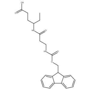 4-[3-({[(9H-fluoren-9-yl)methoxy]carbonyl}amino)propanamido]hexanoic acid Structure