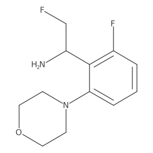 2-Fluoro-1-[2-fluoro-6-(morpholin-4-yl)phenyl]ethan-1-amine结构式