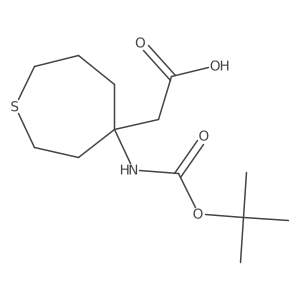 2-(4-{[(Tert-butoxy)carbonyl]amino}thiepan-4-yl)acetic acid结构式