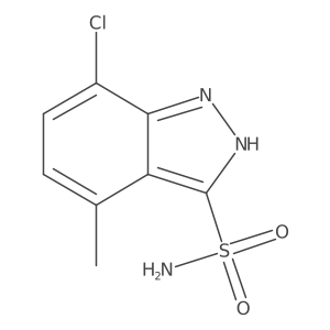 7-chloro-4-methyl-1H-indazole-3-sulfonamide结构式