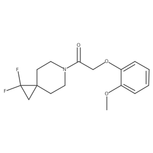 1-(1,1-Difluoro-6-azaspiro[2.5]octan-6-yl)-2-(2-methoxyphenoxy)ethan-1-one结构式
