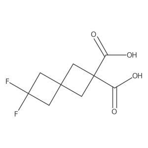 6,6-Difluorospiro[3.3]heptane-2,2-dicarboxylic acid Structure