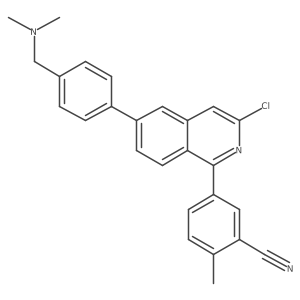 5-(3-Chloro-6-(4-((dimethylamino)methyl)phenyl)isoquinolin-1-yl)-2-methylbenzonitrile Structure